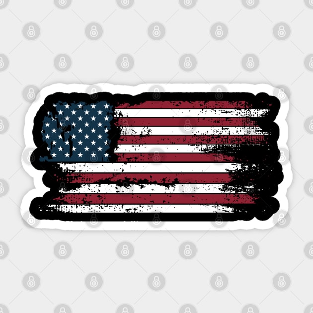 Us Flag Sticker by Pixel Threads 